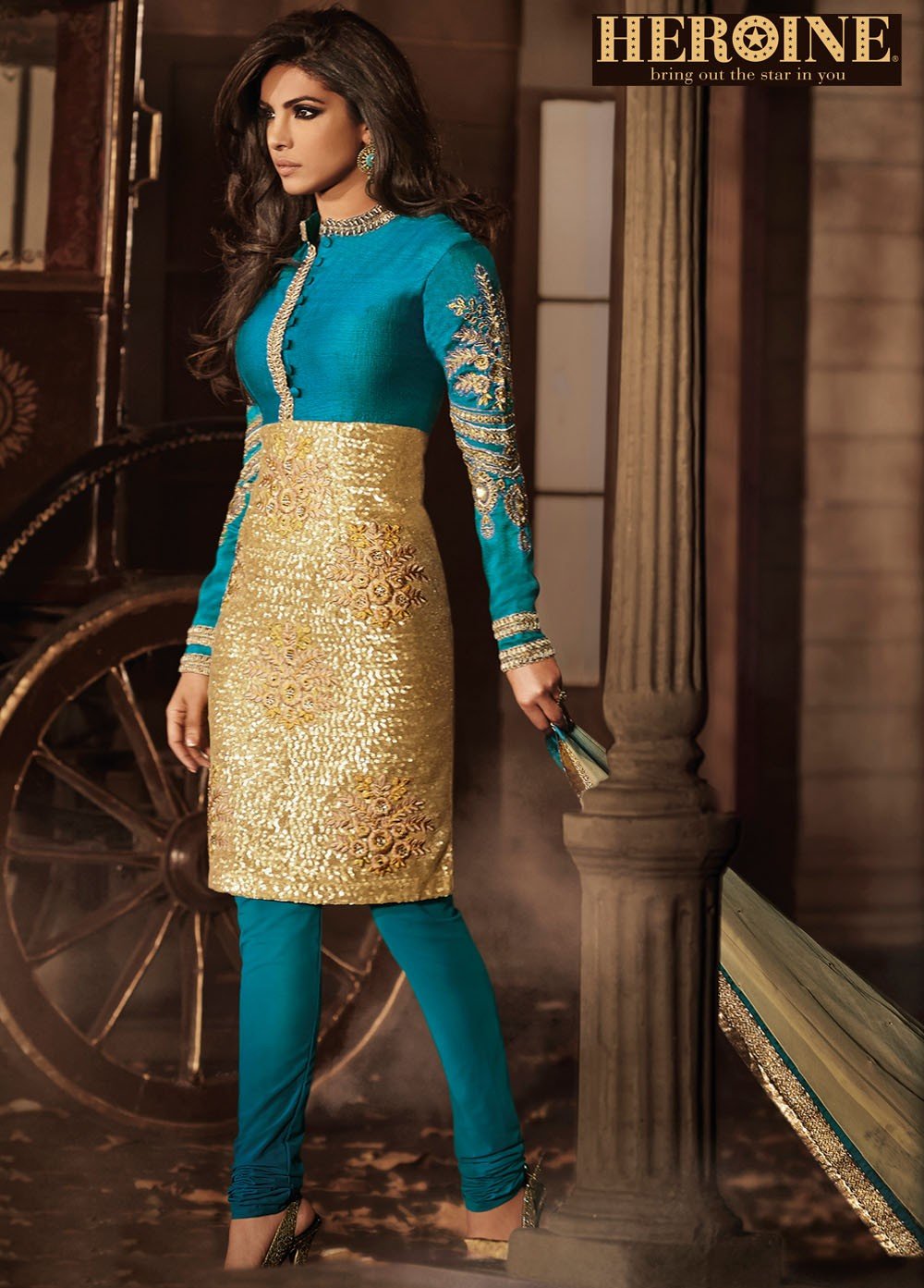 priyanka chopra blue lehenga